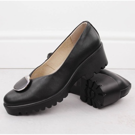 Chaussures slip-on en cuir noir pour femme Filippo DP4569 le noir 3