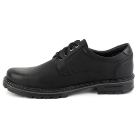 KOMODO Bottines en cuir pour hommes 897K noires le noir 1