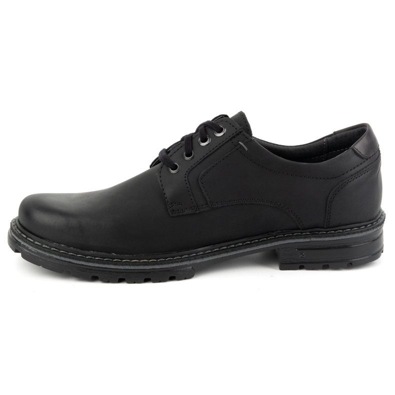 KOMODO Bottines en cuir pour hommes 897K noires 1