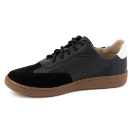 Olivier Chaussures en cuir pour femme Baskets noires Style 1259 le noir 1