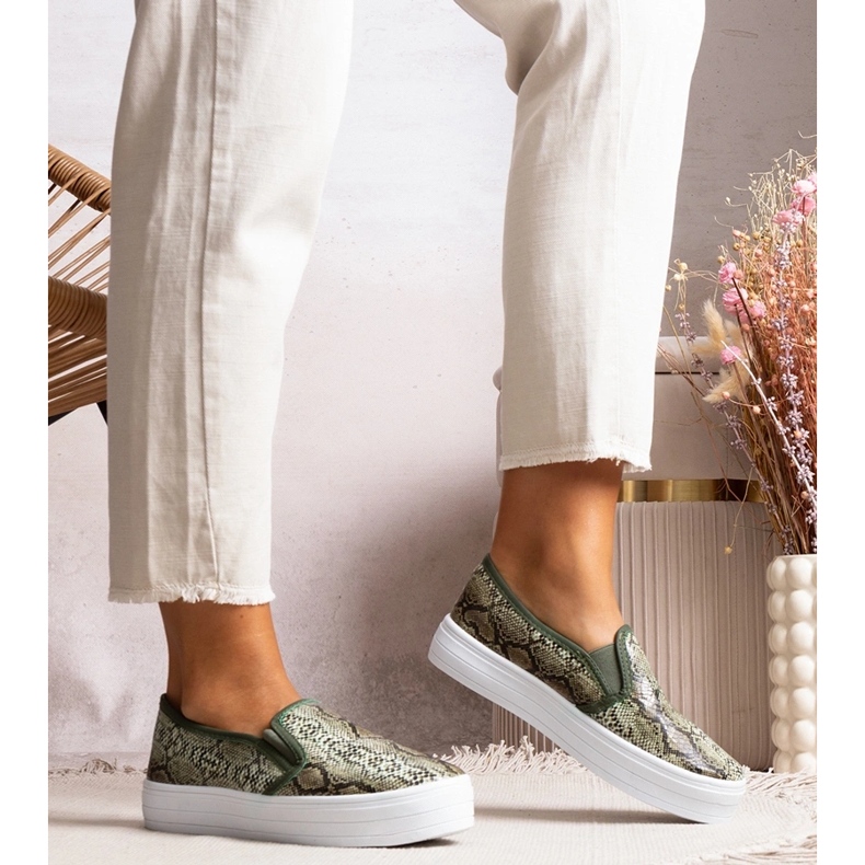 Baskets à enfiler vertes Irving 1