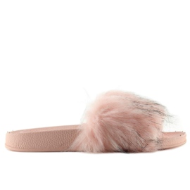 Chaussons roses avec fourrure zy383-007-1 rose 1 Chaussons roses avec fourrure zy383-007-1 rose 1