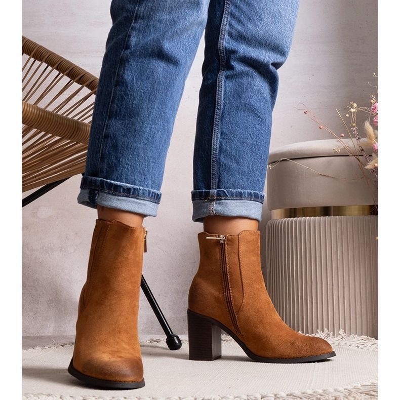 Bottines à talons hauts Fikriya marron brun 1