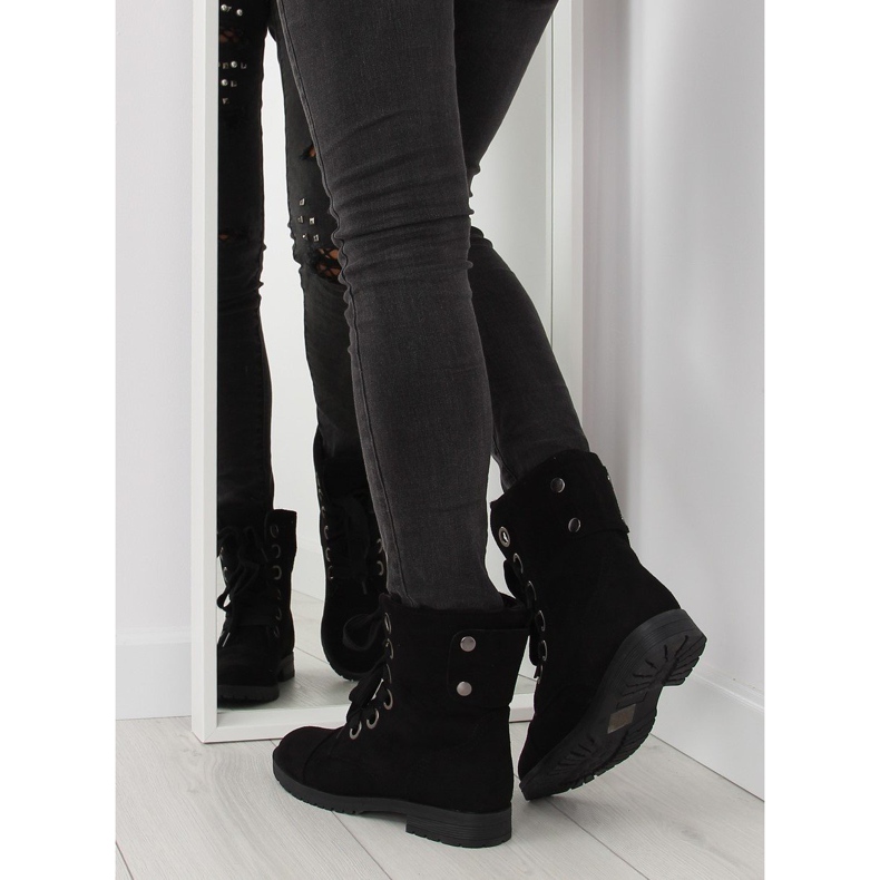 Bottes de travail noires à lacets 8901 Black le noir 2