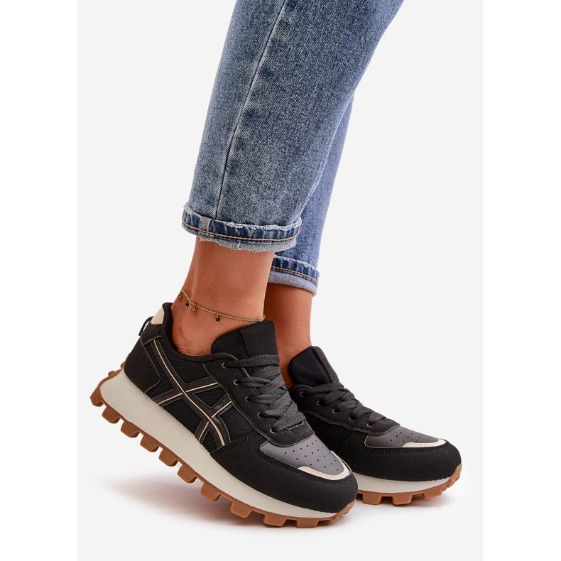 Baskets pour femmes, chaussures de sport à lacets, plateforme Mialunae noire le noir 1 Baskets pour femmes, chaussures de sport à lacets, plateforme Mialunae noire le noir 1