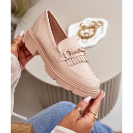 Mocassins Pour Femmes Avec Décoration En Cuir Beige Tialorae 2 Mocassins Pour Femmes Avec Décoration En Cuir Beige Tialorae 2