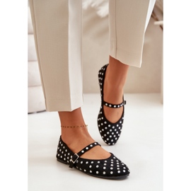 Ballerines Décorées Avec Bride Eco Daim Noir Tirilissa le noir 3