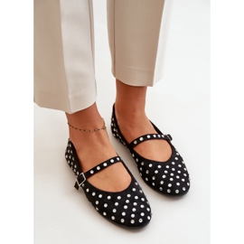 Ballerines Décorées Avec Bride Eco Daim Noir Tirilissa le noir 5