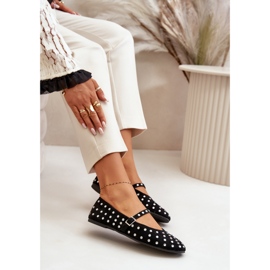 Ballerines Décorées Avec Bride Eco Daim Noir Tirilissa le noir 8