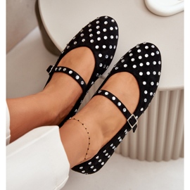 Ballerines Décorées Avec Bride Eco Daim Noir Tirilissa le noir 9