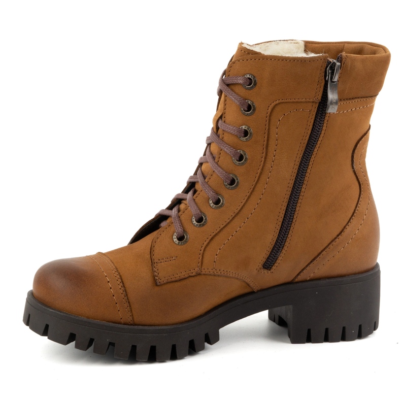 Olivier Bottes en cuir pour femmes, bottes d'hiver isolées, 272BB, marron brun 1