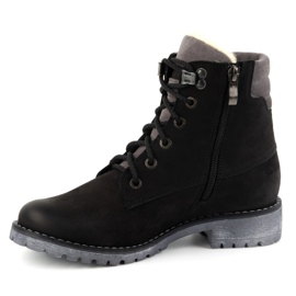Olivier Bottes en cuir pour femmes, bottes d'hiver isolées, 365BB, noires le noir 1