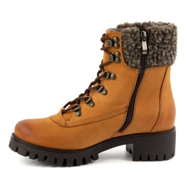 Olivier Bottes en cuir pour femmes, bottes d'hiver isolées, 330BB, rouge orange 1