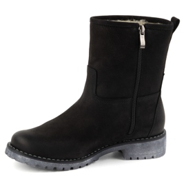 Olivier Bottes d'hiver isolées en cuir pour femme 340BB, noir 1