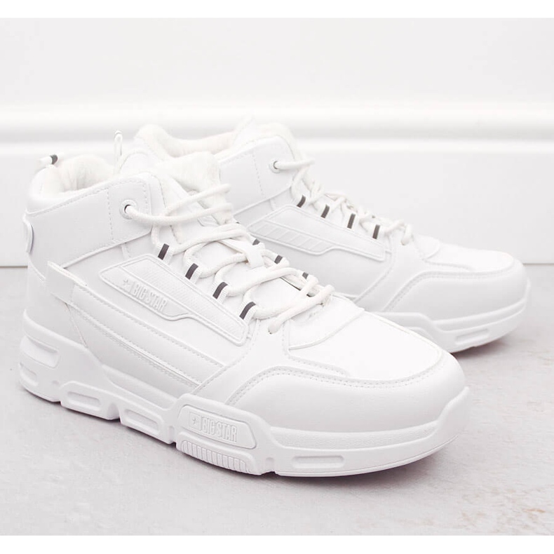 Chaussures de sport montantes isolées blanches pour homme Big Star OO174588 1