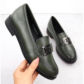 Lords shoes pour femmes avec décoration, vert Potocki 12425 1