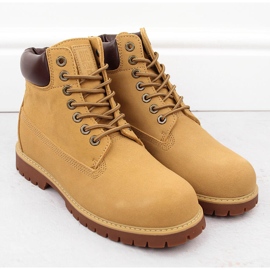 Boots homme cuir daim camel Big Star OO174136 brun 2
