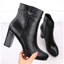M. DASZYŃSKI Bottines isolées noires pour femmes M.Daszyński AF125-22 le noir 1