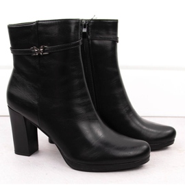 M. DASZYŃSKI Bottines isolées noires pour femmes M.Daszyński AF125-22 2