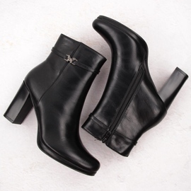 M. DASZYŃSKI Bottines isolées noires pour femmes M.Daszyński AF125-22 le noir 3