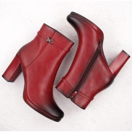 M. DASZYŃSKI Bottines isolées rouges pour femmes M.Daszyński AF125-22 3