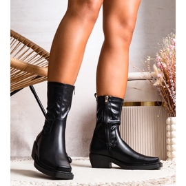 Bottes noires à talons de Marisa 1