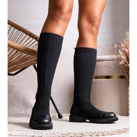 Bottes en tissu noir de Wisam 1