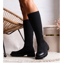 Bottes en tissu noir de Wisam le noir 2