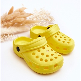Claquettes Crocs en mousse pour enfants Jaune Percy 2