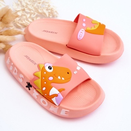 Chaussons Mousse Enfant Dinosaure Rose Clair Dario 2 Chaussons Mousse Enfant Dinosaure Rose Clair Dario 2