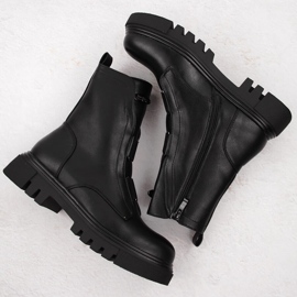 Bottines noires pour femmes sur plateforme Jezzi RMR2150-19 le noir 3