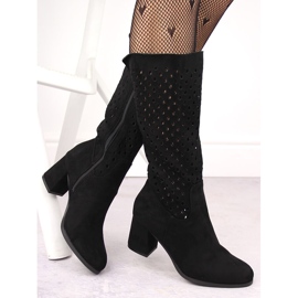 M. DASZYŃSKI Bottines ajourées en daim noir M.Daszyński SA156-10B le noir 2