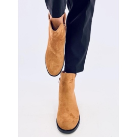 Bottines Chelsea classiques femme Beres Camel brun 2
