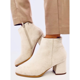 Marple Bottines à talons lisses beiges 3