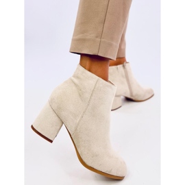 Marple Bottines à talons lisses beiges 4