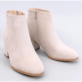 Marple Bottines à talons lisses beiges 1