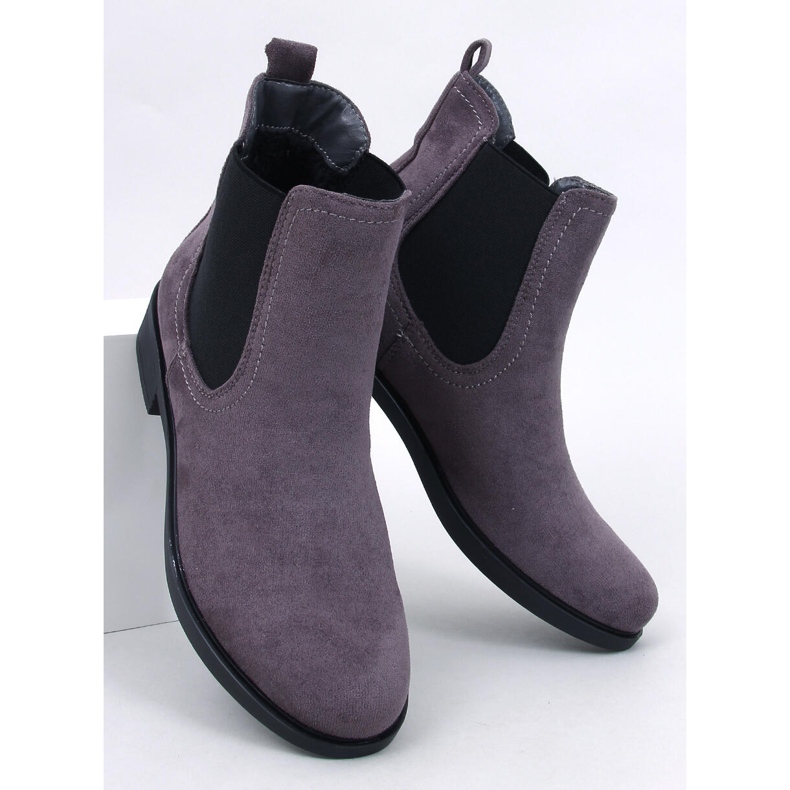 Bottines Chelsea en daim avec caoutchouc Terra Grey gris 1