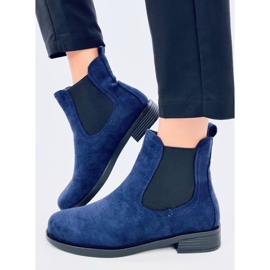 Bottines Chelsea en daim avec caoutchouc Terra Navy bleu 3