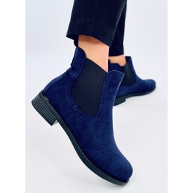 Bottines Chelsea en daim avec caoutchouc Terra Navy bleu 4