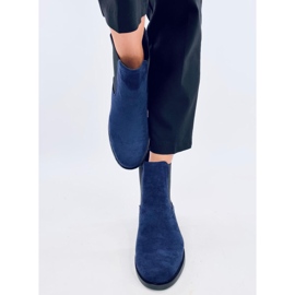 Bottines Chelsea en daim avec caoutchouc Terra Navy bleu 5