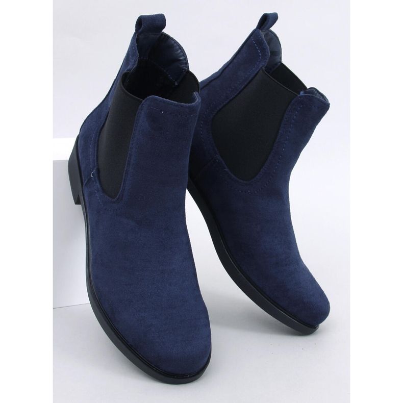 Bottines Chelsea en daim avec caoutchouc Terra Navy bleu 1