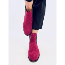 Bottines Chelsea en daim avec caoutchouc Terra Wine rouge 2