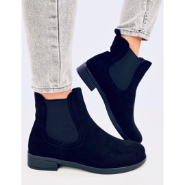 Bottines Chelsea en daim avec caoutchouc Terra Black le noir 4