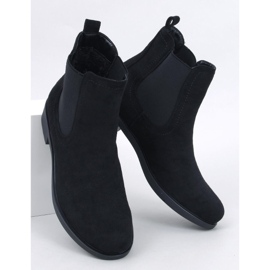 Bottines Chelsea en daim avec caoutchouc Terra Black noir 1