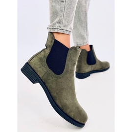 Bottines Chelsea en daim avec caoutchouc Terra Green vert 5