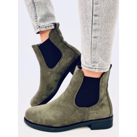 Bottines Chelsea en daim avec caoutchouc Terra Green vert 3