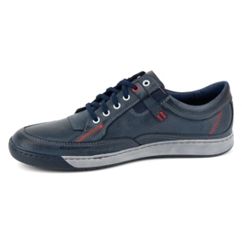 KOMODO Chaussures en cuir homme Casual 932k, bleu marine 1
