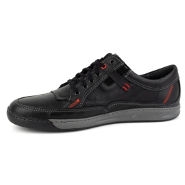 KOMODO Chaussures en cuir pour hommes Casual 932K noir 1