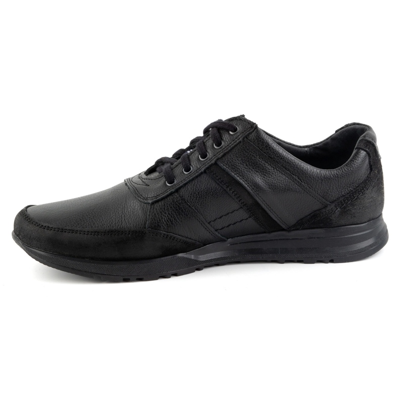 Olivier Chaussures à lacets en cuir pour hommes Sport Style 310GT floter noir le noir 1