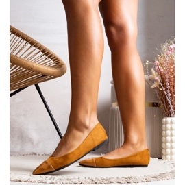 Ballerines vernis camel de Thibault brun 2